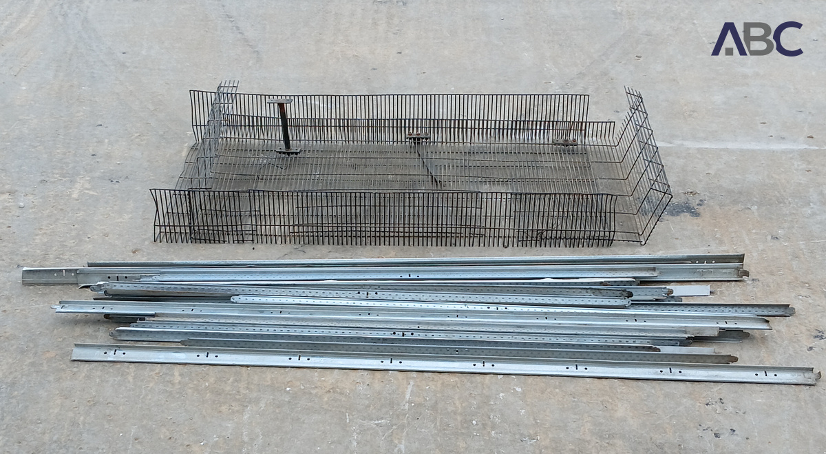 Wire Rack Side Rails Metal Wire Baskets and Rails Lot