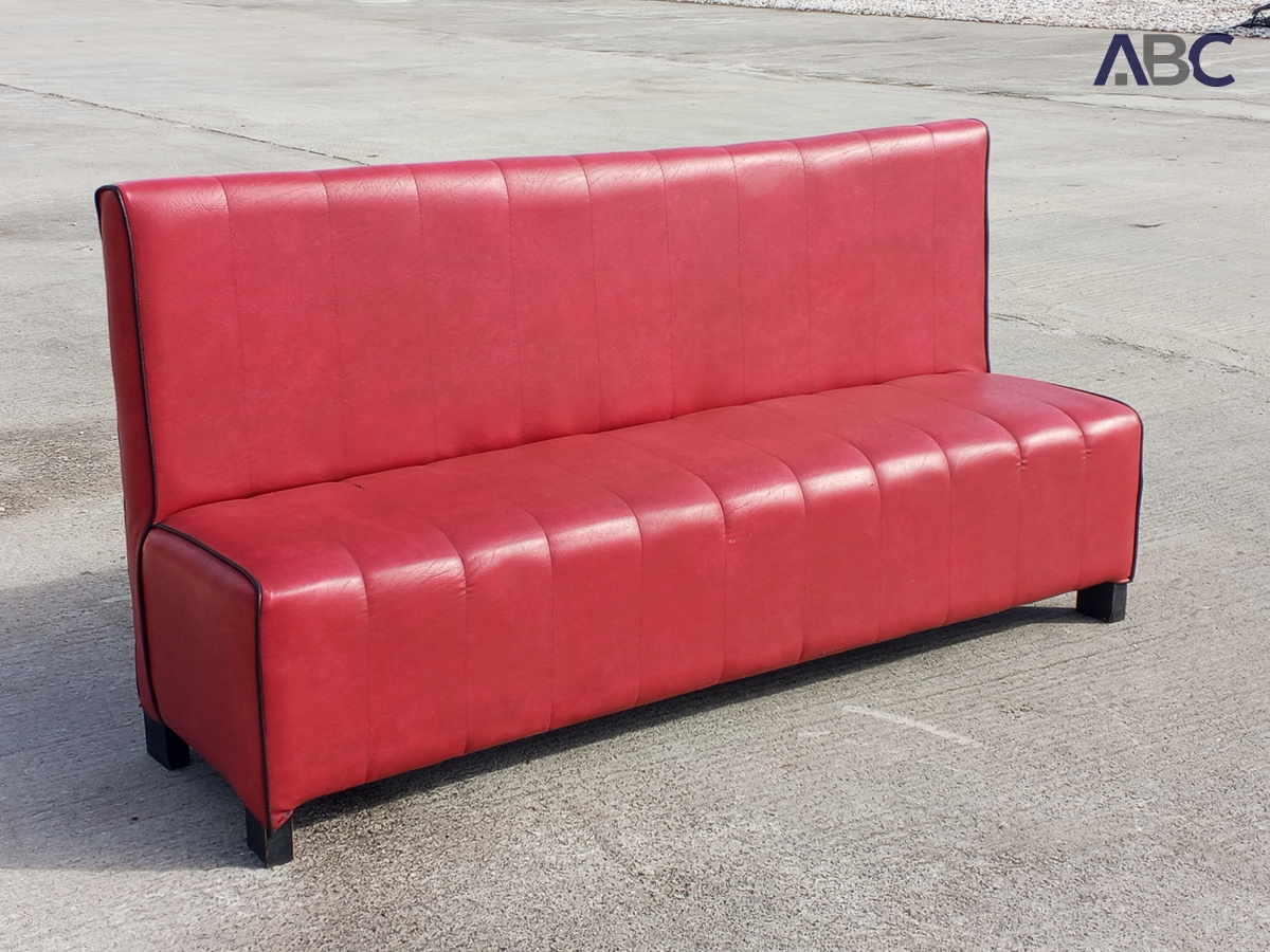 Stylish Red Upholstered Bench