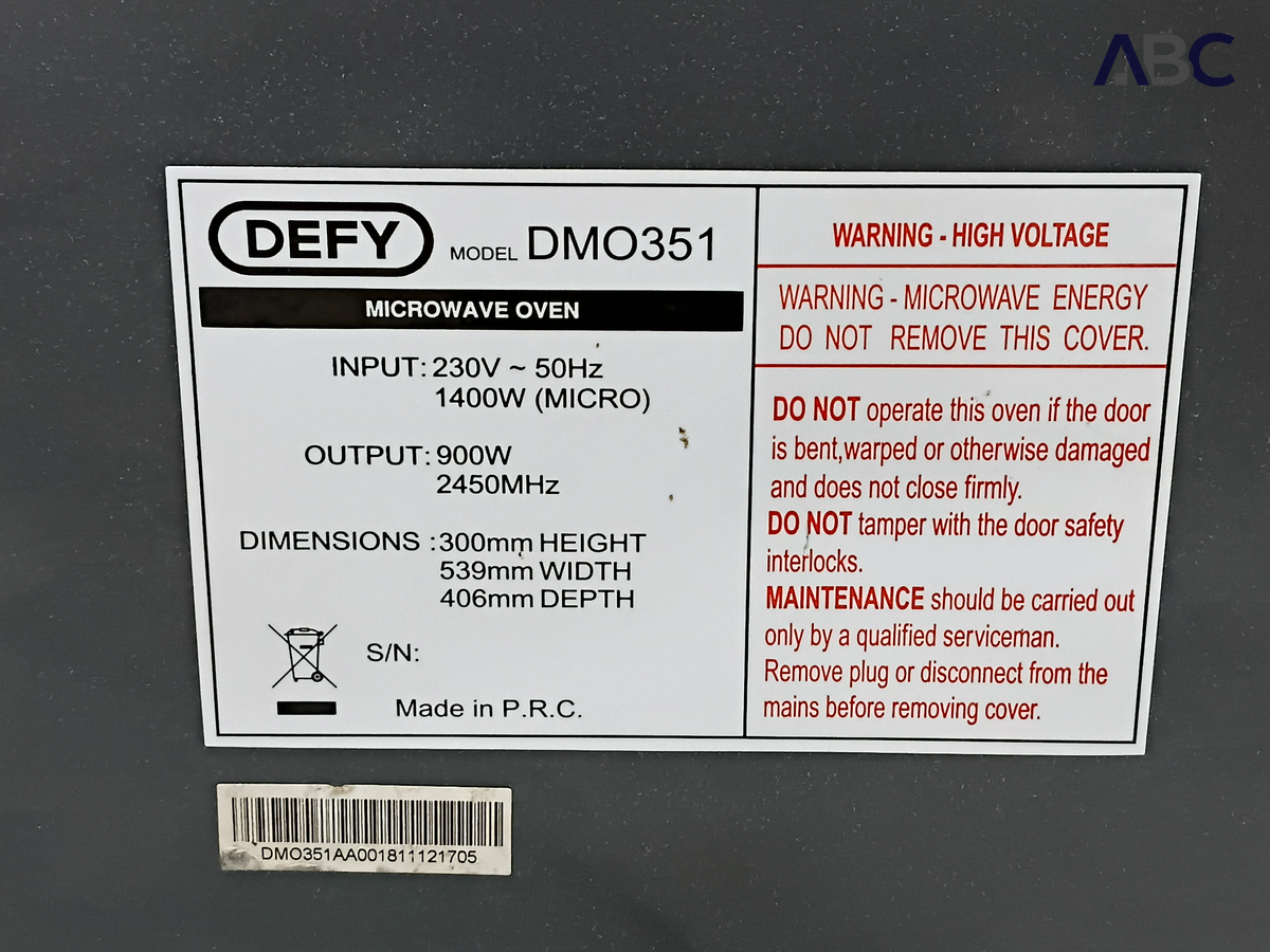 Defy Microwave Oven With Digital Controls defy-microwave-oven-with-digital-controls