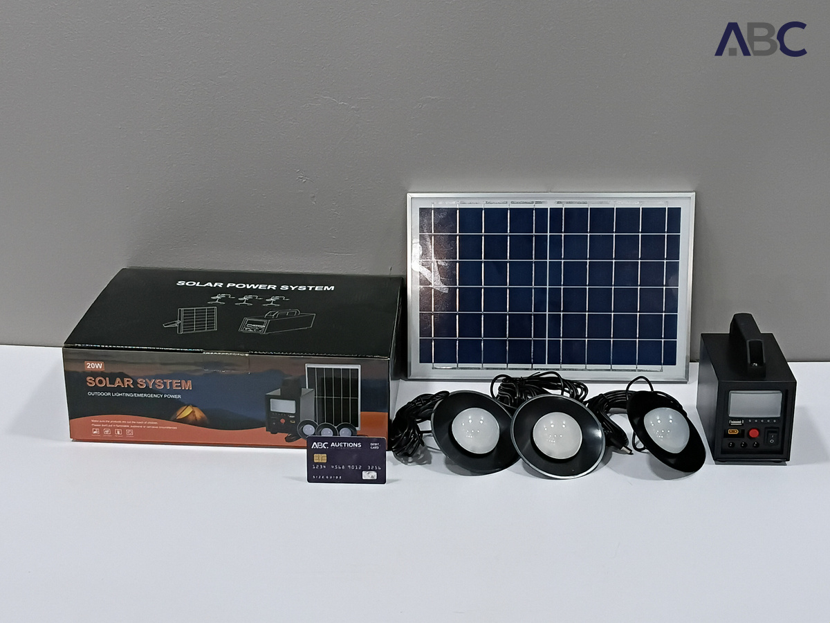 20W Solar Power System with Lights